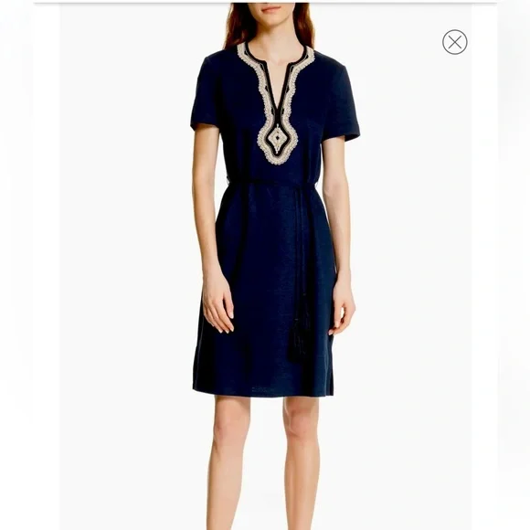 Tory Burch  Liliana Soutache Linen Dress NWT size XS - Picture 2 of 7